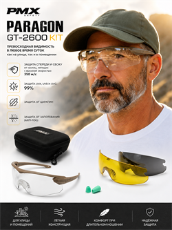 Очки со сменными линзами PMX Paragon GT-2600 KIT 6522