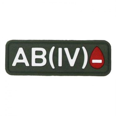 Патч ПВХ "Группа крови" AB (IV) Rh- 924845479